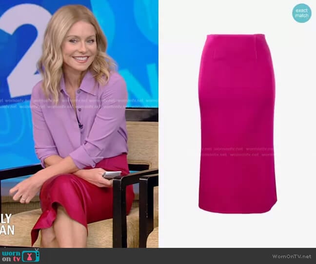 Roland Mouret Salway Skirt worn by Kelly Ripa on Live with Kelly and Mark