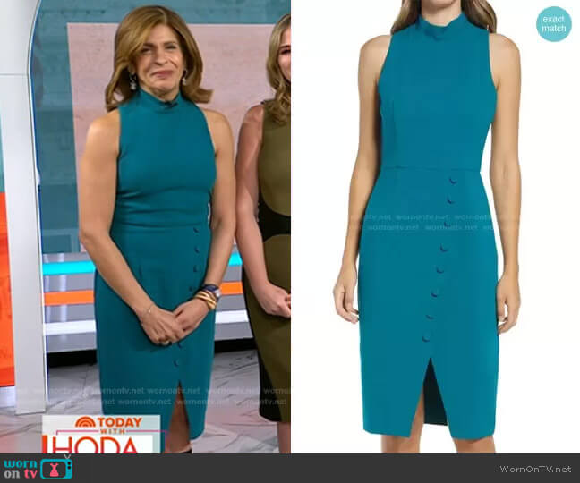 Black Halo Sofie Sheath Dress worn by Hoda Kotb on Today