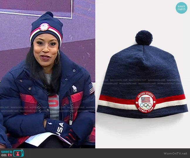 Ralph Lauren Team USA Closing Ceremony Beanie worn by Sheinelle Jones on Today