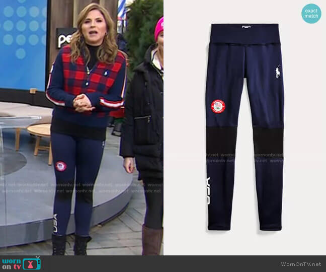 Ralph Lauren Team USA Closing Ceremony Legging worn by Jenna Bush Hager on Today