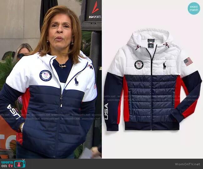 Polo Ralph Lauren Team USA Hybrid Jacket worn by Hoda Kotb on Today