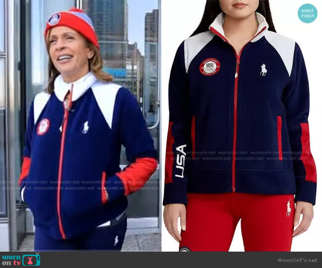 Ralph Lauren Team USA Opening Ceremony Mid Jacket worn by Hoda Kotb on Today