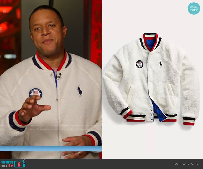 Ralph Lauren Team USA Reversible Jacket worn by Craig Melvin on Today