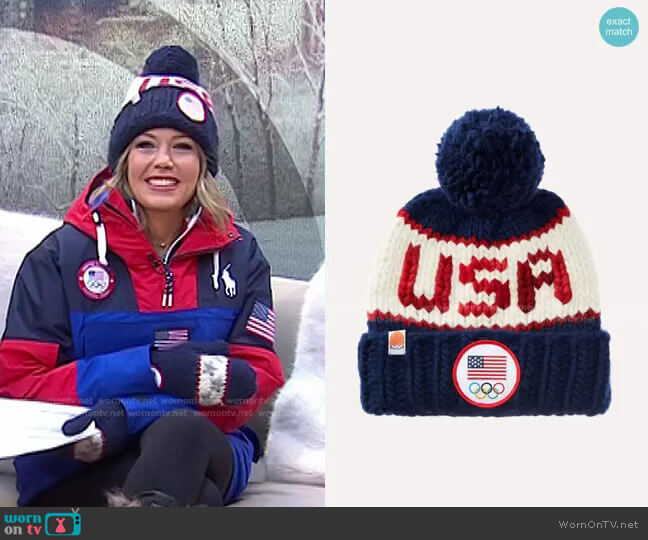 Sh*t That I Knit The Team USA Beanie worn by Dylan Dreyer on Today
