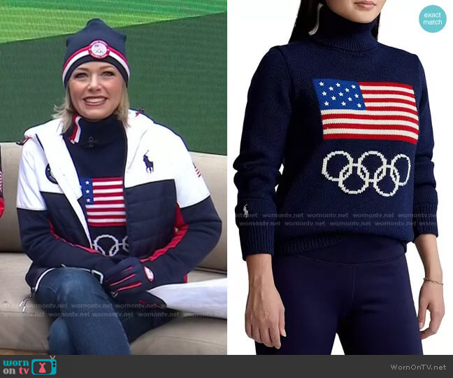 Polo Ralph Lauren Team USA Turtleneck Sweater worn by Dylan Dreyer on Today