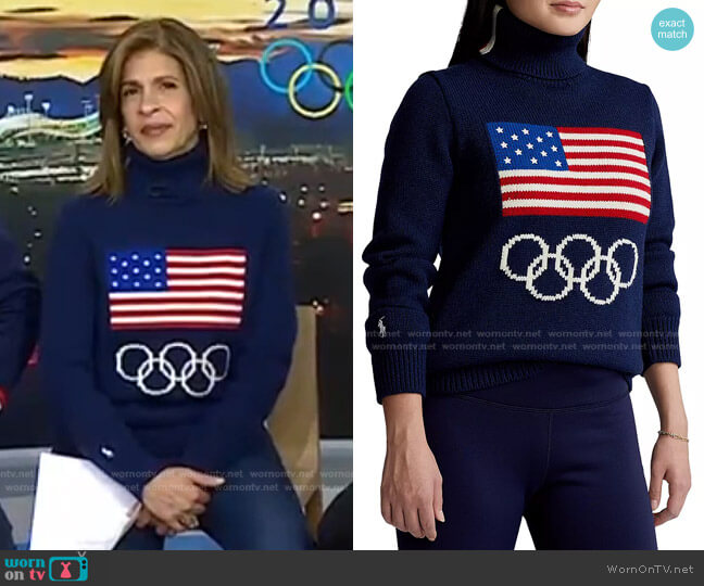 Polo Ralph Lauren x Team USA Turtleneck Sweater worn by Hoda Kotb on Today