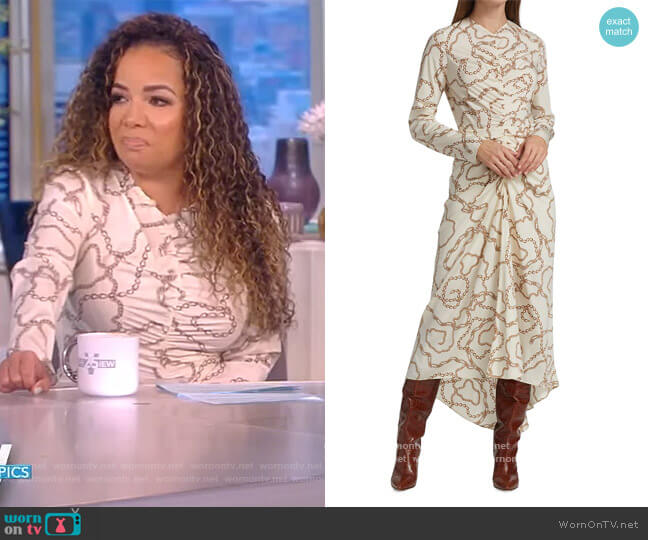 Veronica Beard Kersey silk-blend midi dress worn by Sunny Hostin on The View