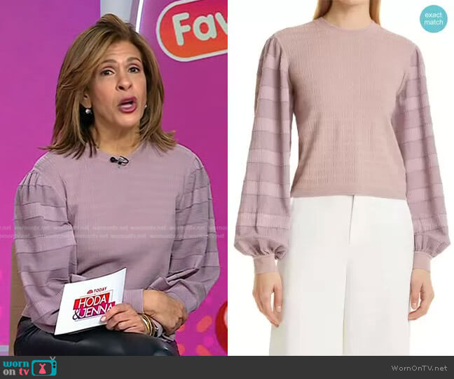 Club Monaco Woven Sleeve Sweater worn by Hoda Kotb on Today