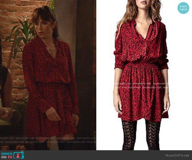 Zadig & Voltaire Rinka Floral Mini Dress worn by Marina (Karla Souza) on Home Economics
