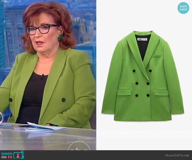 Zara Tailored Blazer with Buttons worn by Joy Behar on The View