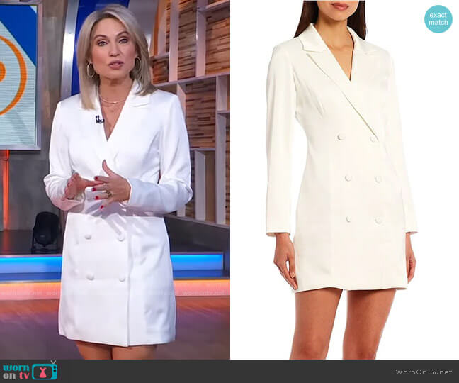 Adelyn Rae Stella Blazer Dress worn by Amy Robach on Good Morning America