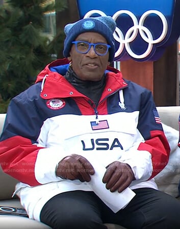 Al’s white colorblock USA jacket on Today