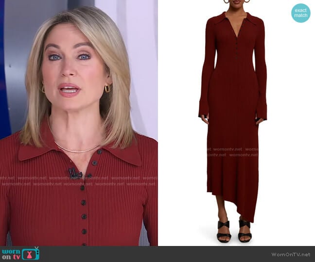 A.L.C. Lance Dress in Sumac worn by Amy Robach on Good Morning America