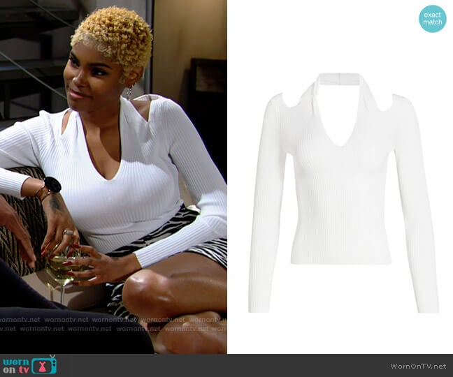 A.L.C. Jackson Top worn by Paris Buckingham (Diamond White) on The Bold and the Beautiful