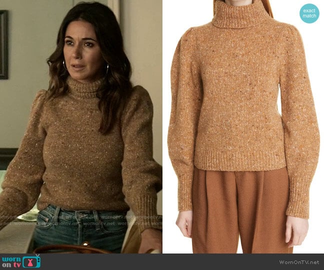 A.L.C. Nadia Sweater in Cornflake worn by Lana Lang Cushing (Emmanuelle Chriqui) on Superman and Lois