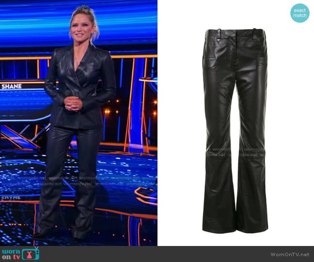 Altuzarra Serge Flared Trousers worn by Sara Haines on The Chase