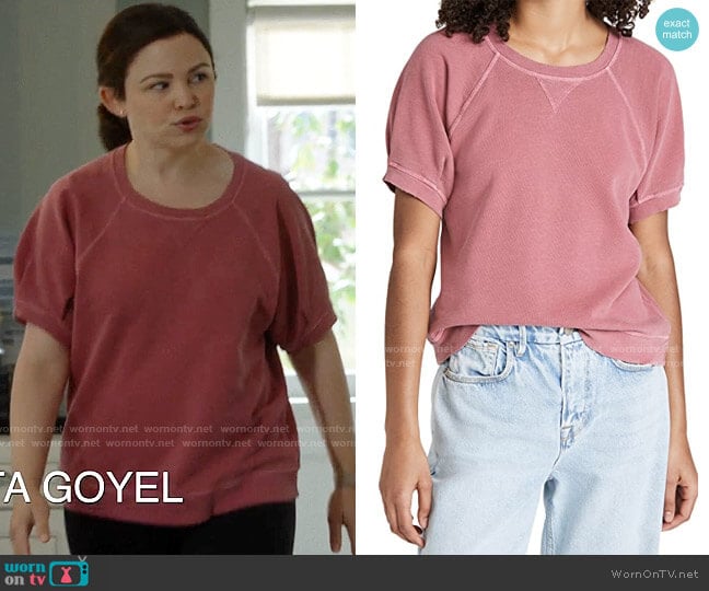 AMO Puff Sleeve Crew worn by Jodie (Ginnifer Goodwin) on Pivoting