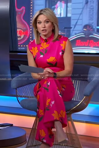 Amy’s pink floral jumpsuit on Good Morning America