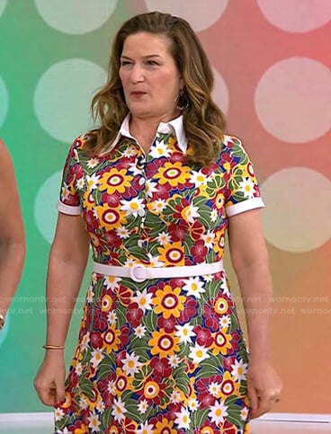 Ana Gasteyer’s floral belted dress on Today