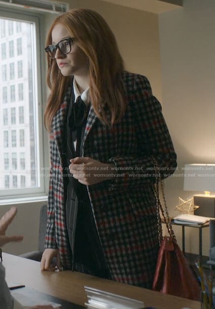 Anna’s checked coat on Inventing Anna