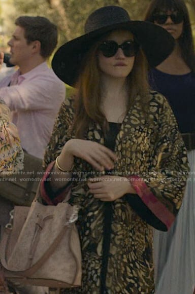 Anna’s leopard print kimono outfit in Morocco on Inventing Anna