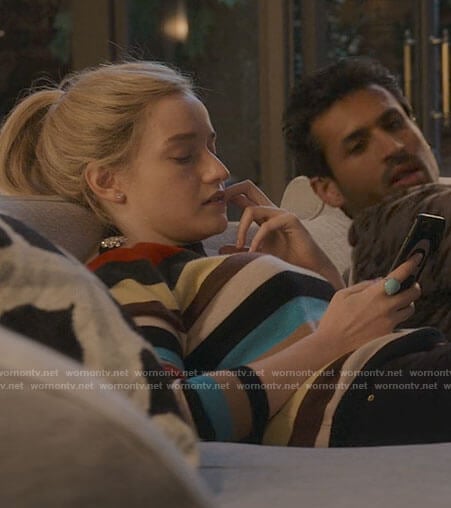 Anna’s multicolor striped sweater on Inventing Anna