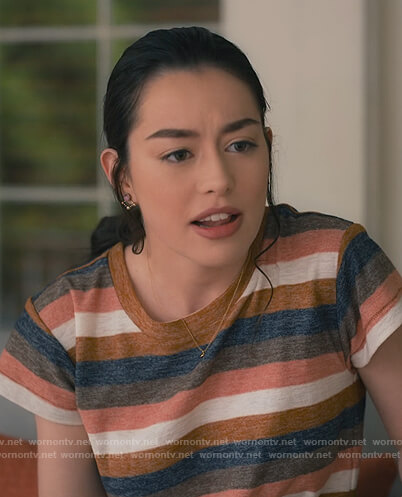 Annie’s striped tee on Sweet Magnolias