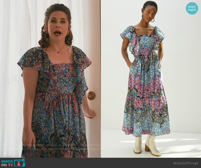 Anthropologie Clementina Eyelet Dress