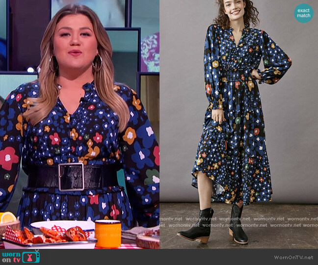 Anthropologie Florita Dress worn by Kelly Clarkson on The Kelly Clarkson Show