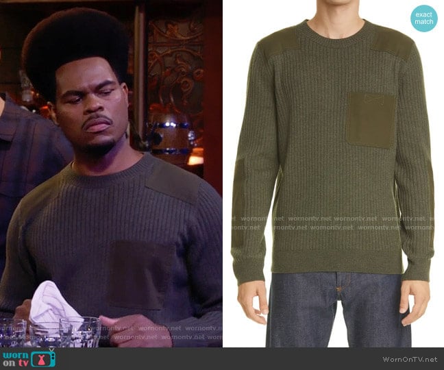 APC Romain Rib Merino Wool Sweater worn by Carter (Julian Gant) on Call Me Kat