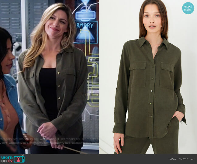 The Group by Babaton Utility Button-Up worn by Ava Sharpe (Jes Macallan) on Legends of Tomorrow