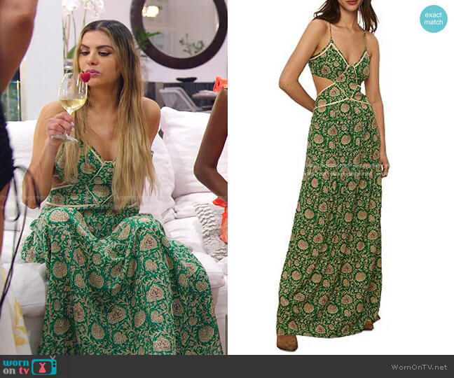 Ba&Sh Paloma Cutout Maxi Dress worn by Adriana de Moura (Adriana de Moura) on The Real Housewives of Miami