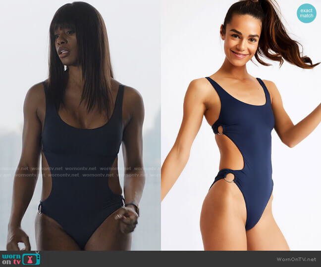 Banana Moon Yuppy Swimsuit worn by Kacy Duke (Laverne Cox) on Inventing Anna