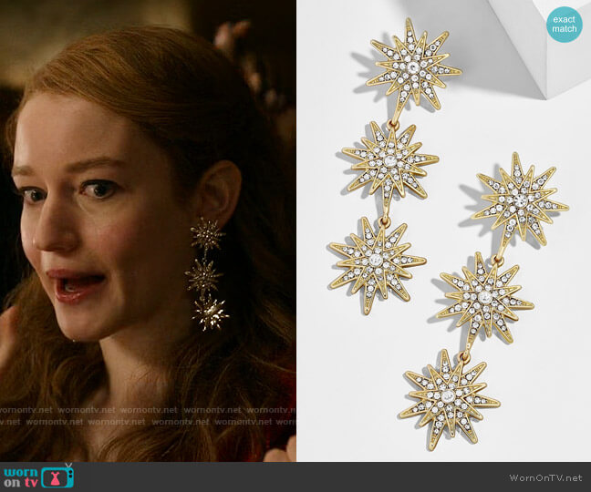 Baublebar Callisto Earrings worn by Anna Delvey (Julia Garner) on Inventing Anna