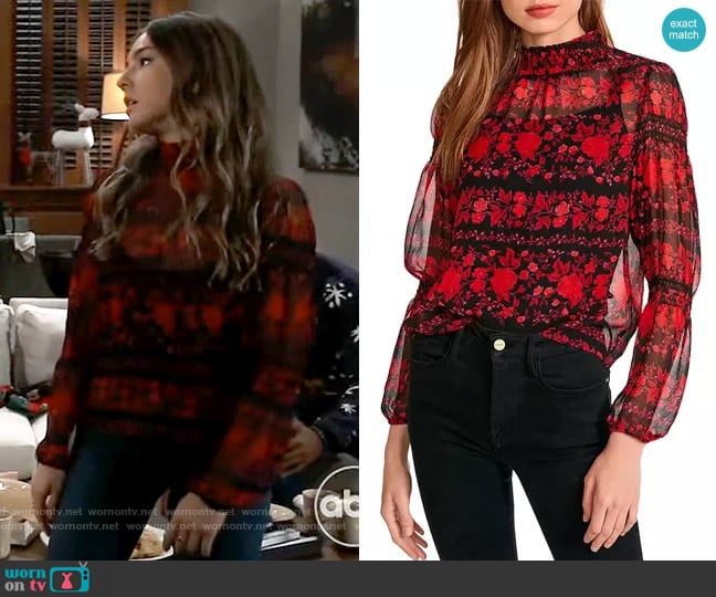 BB Dakota by Steve Madden True Romance Top worn by Kristina Corinthos (Lexi Ainsworth) on General Hospital