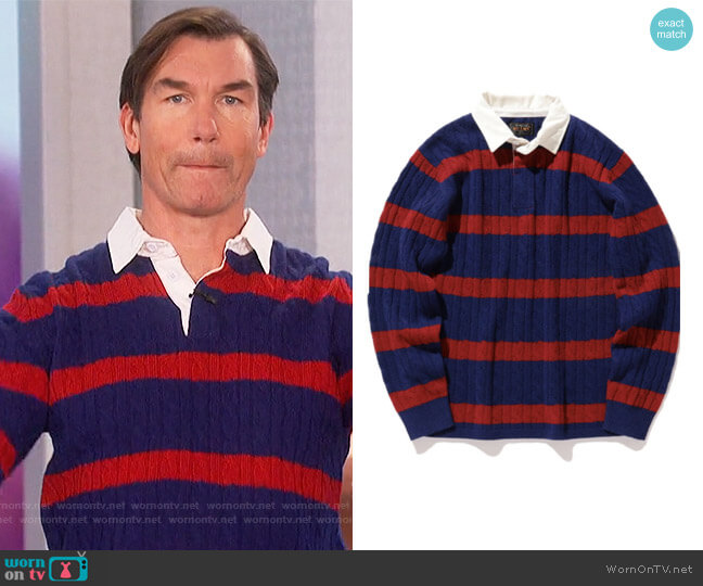 Beams Plus Striped Sweater worn by Jerry O'Connell on The Talk