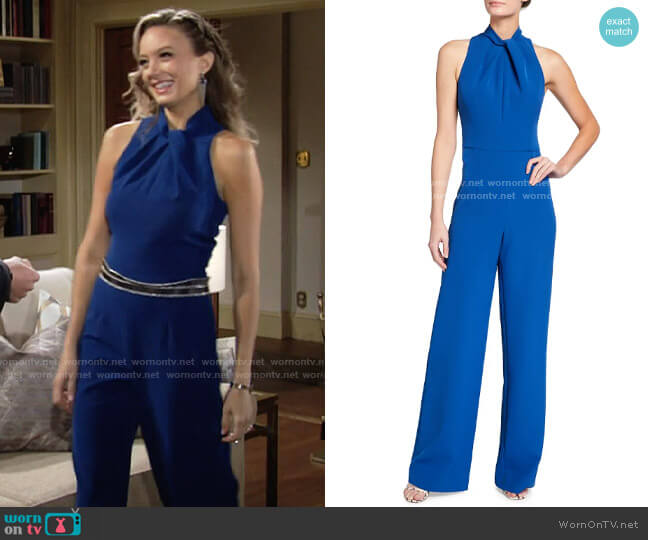 Black Halo Zana Jumpsuit worn by Abby Newman (Melissa Ordway) on The Young and the Restless