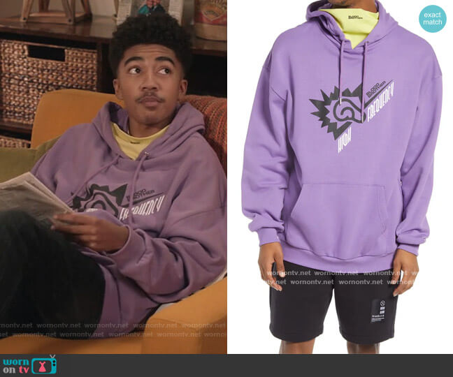 Blood Brother Suitland 1023 High Frequency Hoodie with Face Mask worn by Jack Johnson (Miles Brown) on Black-ish