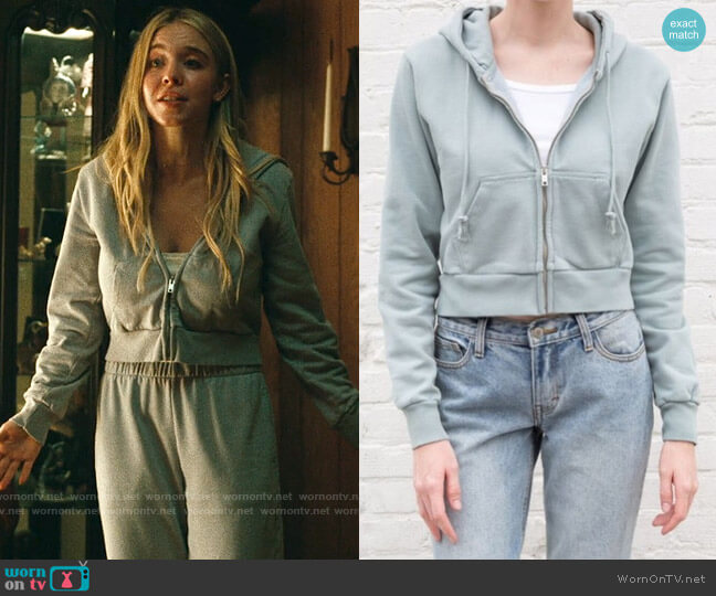 Brandy Melville Crystal Hoodie worn by Cassie Howard (Sydney Sweeney) on Euphoria