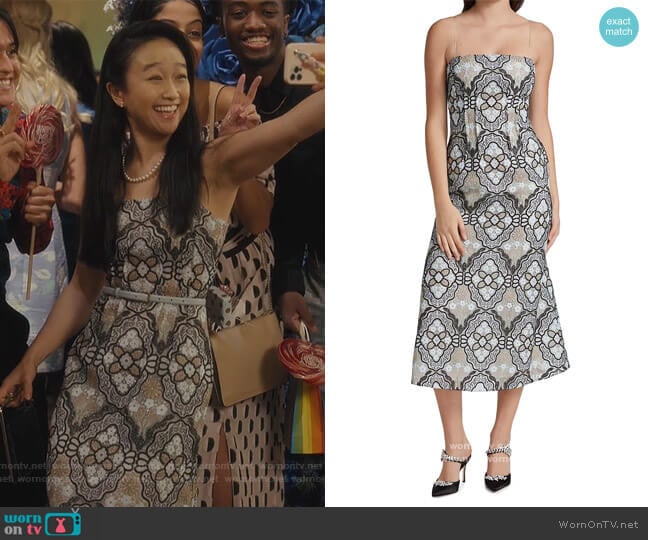 Brock Collection Tyla Lace Guipure Dress worn by Lily Goldenblatt (Cathy Ang) on And Just Like That