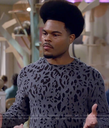 Carter’s grey leopard print tee on Call Me Kat