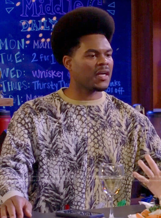 Carter’s pineapple sweatshirt on Call Me Kat