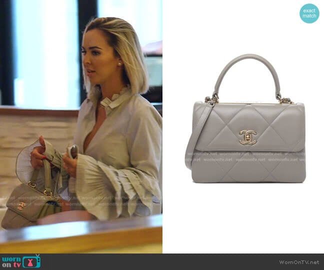 Chanel Lambskin Quilted Small Trendy CC Top Handle worn by Nicole Martin (Nicole Martin) on The Real Housewives of Miami