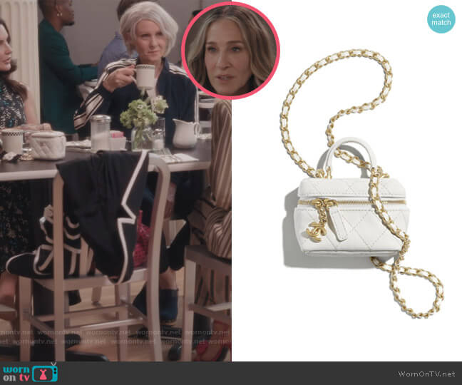 Chanel Small Vanity with Chain worn by Carrie Bradshaw (Sarah Jessica Parker) on And Just Like That