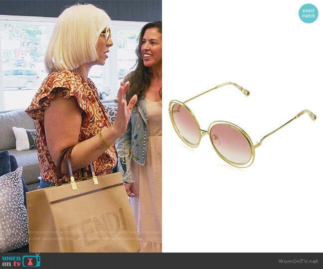 Chloe Carlina Sunglasses worn by Margaret Josephs on The Real Housewives of New Jersey