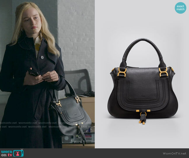Chloe Medium Marcie Satchel worn by Anna Delvey (Julia Garner) on Inventing Anna