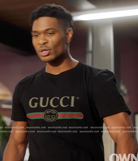 Christian’s black Gucci tee on The Kings of Napa