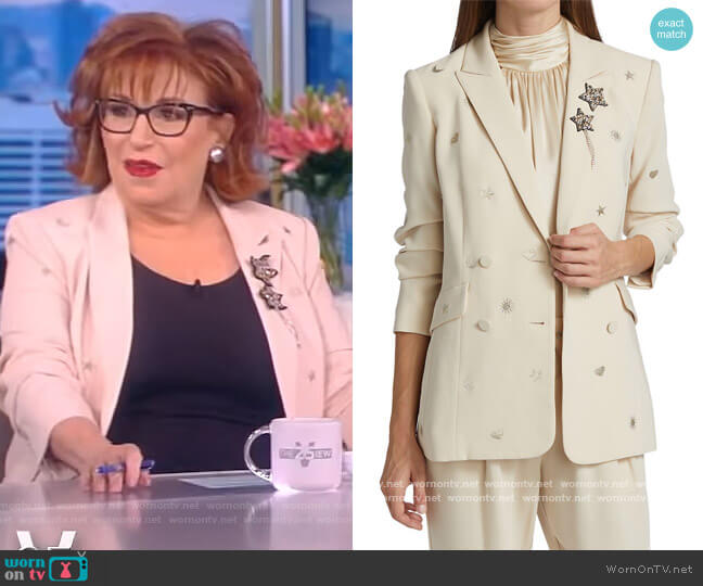 Cinq a Sept Lila Hearts & Stars Blazer worn by Joy Behar on The View