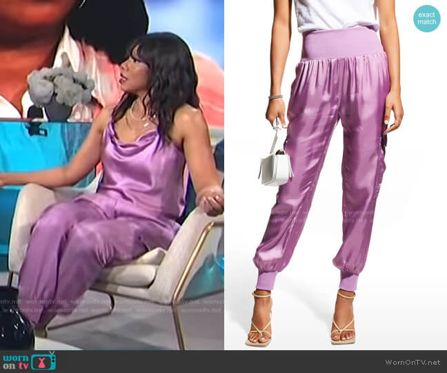 Cinq a Sept Tous Les Jours Giles Satin Jogger Pants