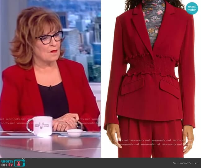 Cinq a Sept Cyndi Smock Waist Blazer worn by Joy Behar on The View